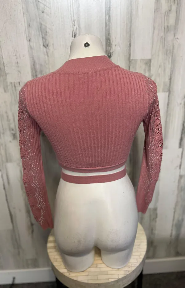 Pink Cropped Sweater Size XS - Image 6