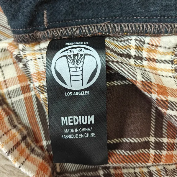 Broken Promises x‎ Happy Bunny Graffiti Brown Flannel Shirt. Size M. - Image 7