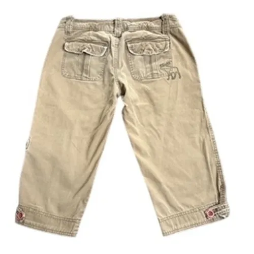 Abercrombie & Fitch Y2K women's green cargo utility cropped embroidered Size‎ 4 - Image 10