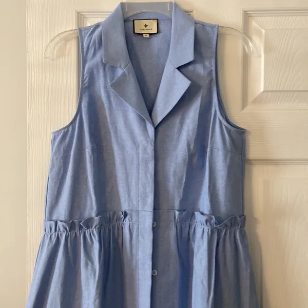 TUCKERNUCK Sleeveless Blue Button-Up Dress size M BNWOT - Image 2