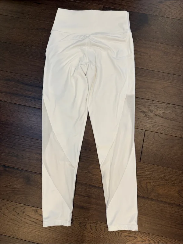 aerie White Hi-Rise 7/8 Offline Leggings Size Large- C47-043 - Image 6