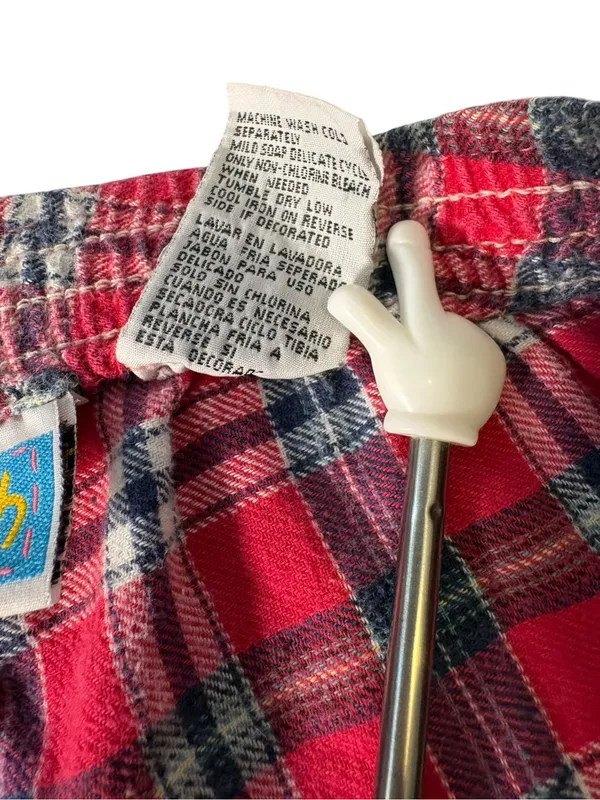 Vintage 90s Disney Winnie the Pooh Tigger Plaid Pajama Shorts Women’s M Y2K - Image 10