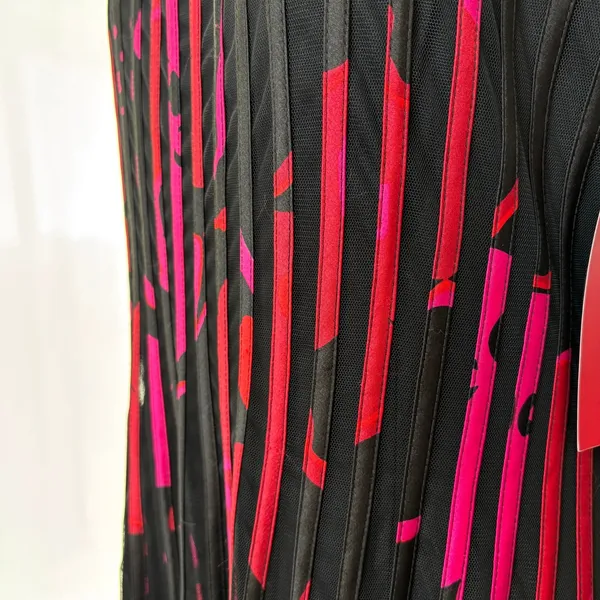 Vintage JS Collections Dress Size 14 NWT Abstract Pleated Mesh Y2K Whimsigoth - Image 12