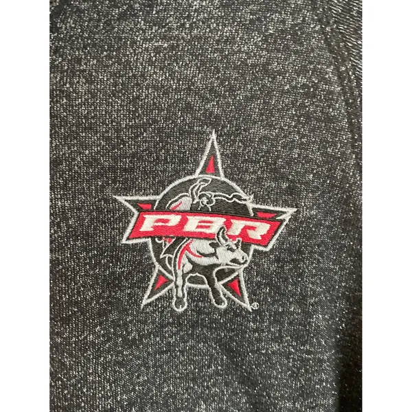 J. America Women S Charcoal Grey PBR Full Zip Hoodie Professional Bull Riders‎ - Image 3