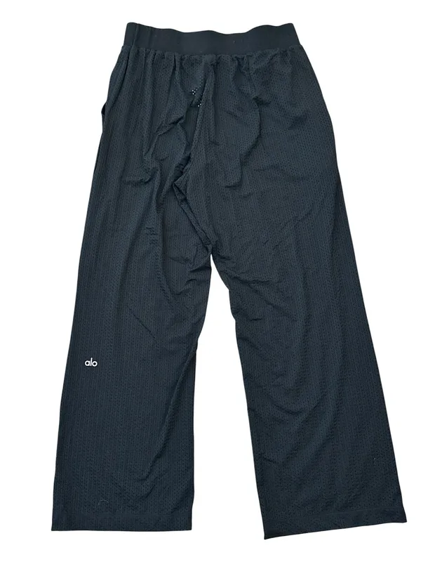 ALO Yoga All Star Wide Leg Mesh Sheer Athleisure Pants in Black RARE Sz. Small - Image 6