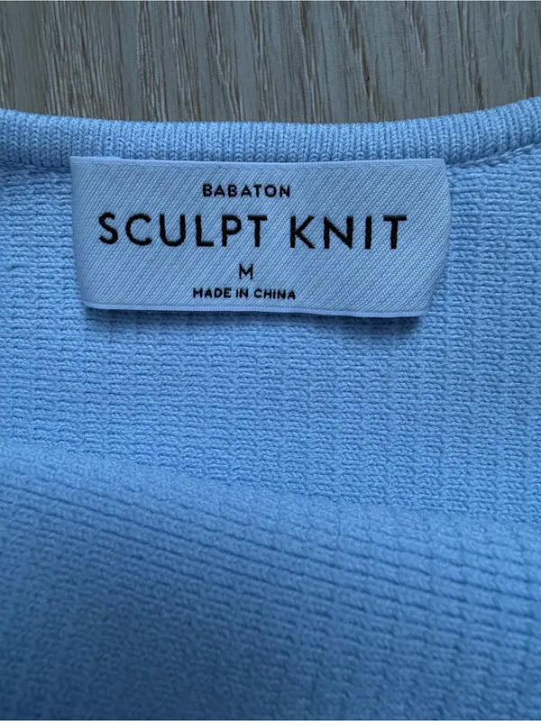 Aritzia Babaton Sculpt Knit Leading Top in Glacier Ice Blue Medium Low Back Tank - Image 8