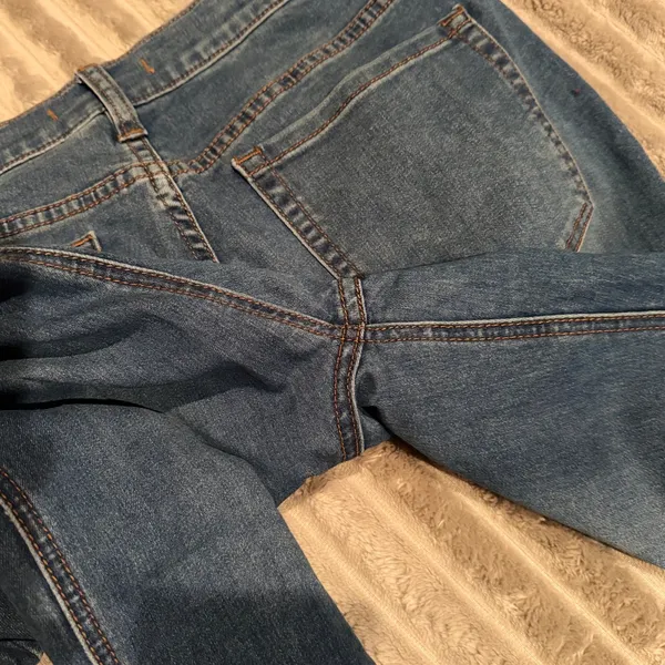 Free People FP Blue High-Rise Straight Leg/Skinny‎ Jeans Size W 30 - Image 8