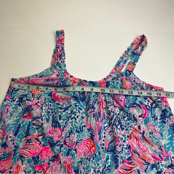 Lilly Pulitzer Womens‎ Size XS Ruffle Tank Top Scoop Neck Blouse Coastal Beach - Image 5