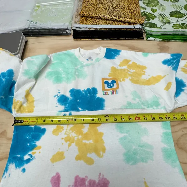 2022 Disney Parks Walt‎ Disney World Spirit Jersey Tie Dye Long Sleeve Small - Image 12