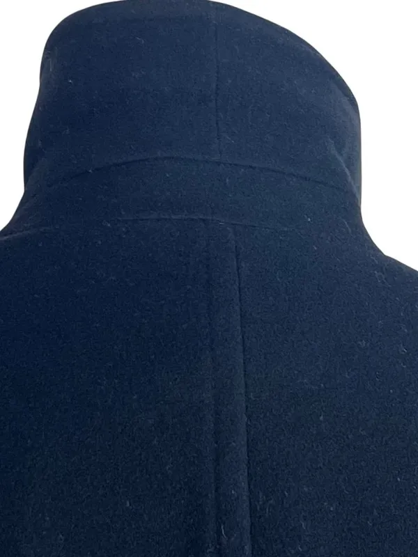 Anne Klein Wool Blend Peacoat Double Breasted Black Classic Style S Preppy - Image 9