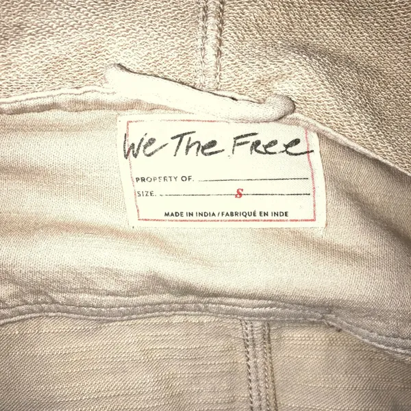 Free People Carmen Moto Jacket Women Small‎ Beige Asymmetrical Zip - Image 10