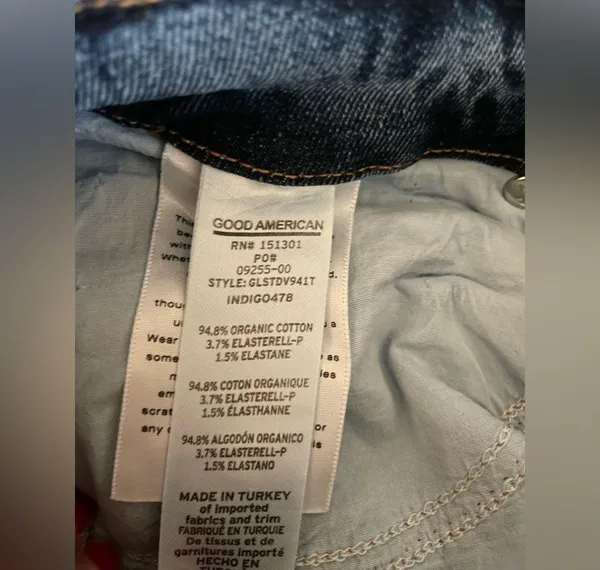 NWT Good American Good Legs Straight Jeans Blue Indigo478 Color High Rise Size 6 - Image 5
