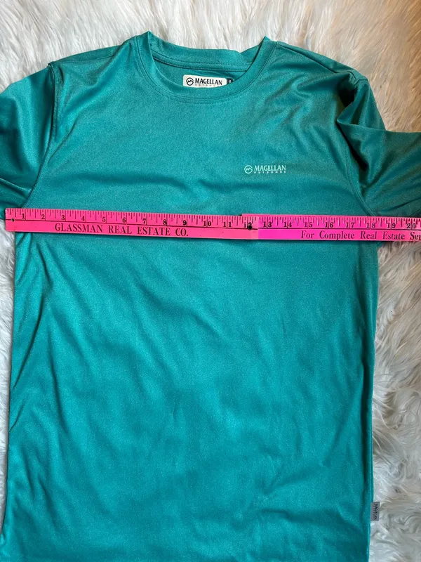 Magellan Outdoors Fish Gear Women's Size S Boyfriend Fit Teal Moisture Wicking Logo Shirt - Image 11