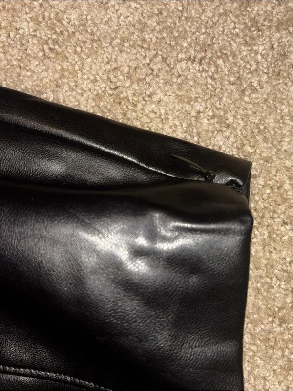 Abercrombie & Fitch Black Faux Leather Mini Skirt - Image 7