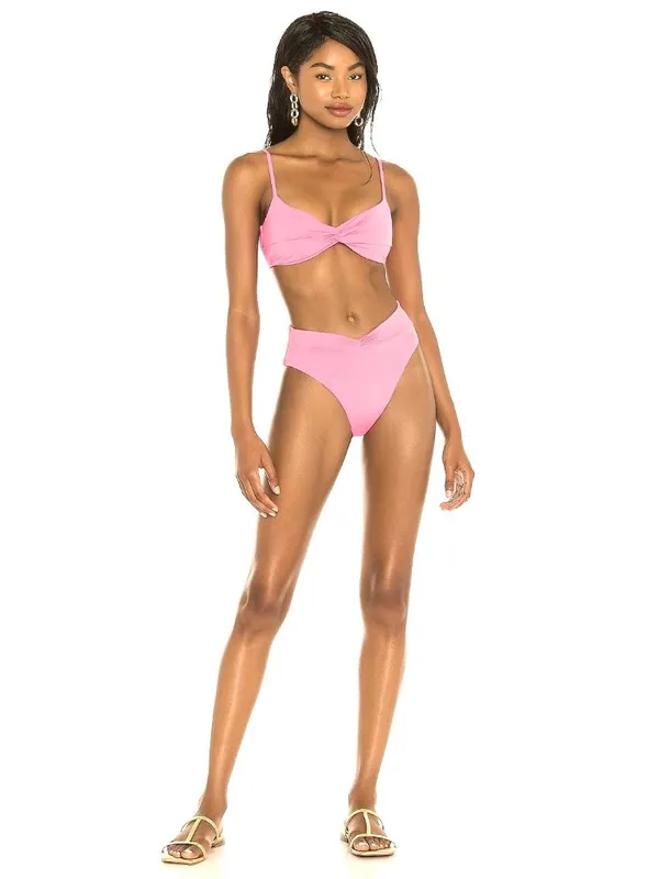 L*Space Nancy Lee Bikini Bottom in Crystal Pink XSmall New Womens Swimsuits - Image 4