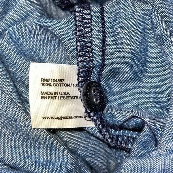 AG Adriano Goldschmied CottonChambray‎ Denim Romper Sleeveless Large - Image 8