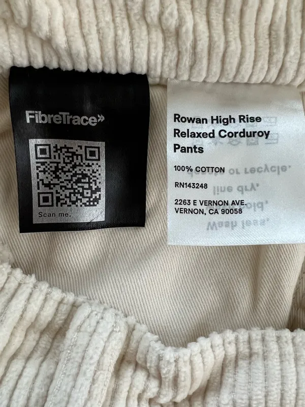 Reformation Rowan High Rise Relaxed Corduroy Pants Cream Size 25 - Image 9