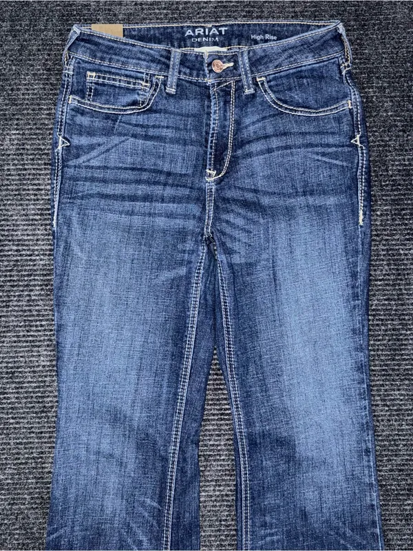 Ariat Ella Wide Leg Slim Trouser Dark Wash Blue Jeans 29 R 10032550 - Image 4