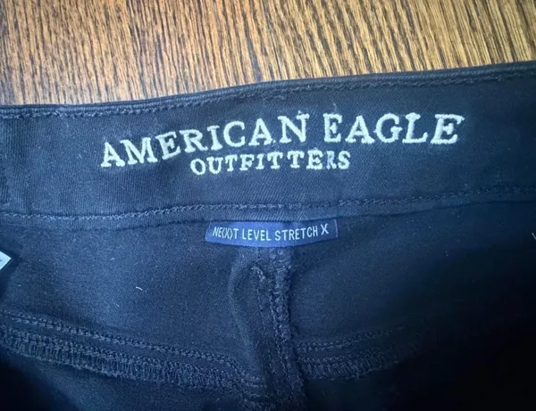American eagle black high rise shortie denim shorts - Image 4