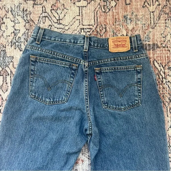 Vintage LEVI’s 550 High Rise Relaxed Fit Tapered Leg Mom Jeans Blue Size 10 - Image 12