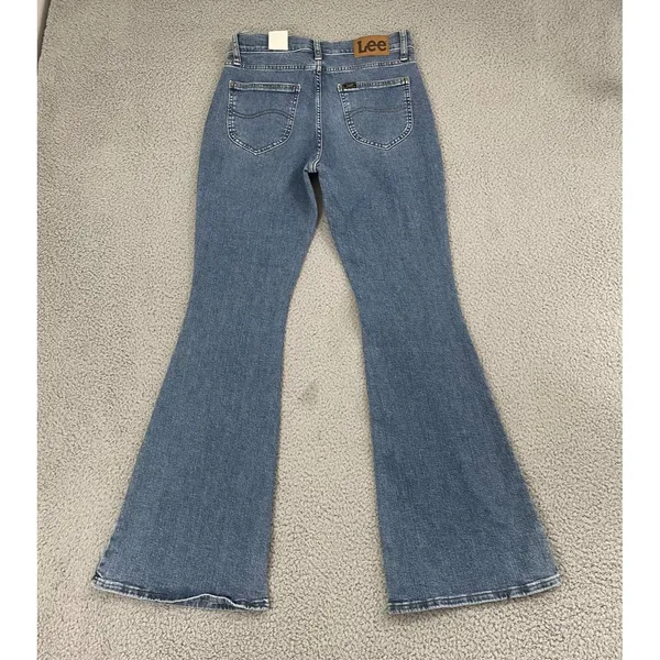 Lee Elevated Retro‎ Flare Jeans Women 8 Medium Wash Mid Rise Denim New - Image 4