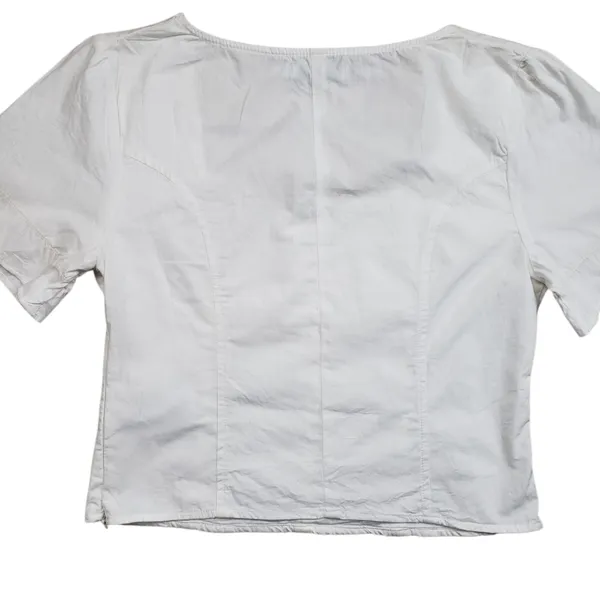 NAKD Puffy Shoulder Corset Top Womens Medium 38 White Side Zip Boho - Image 10