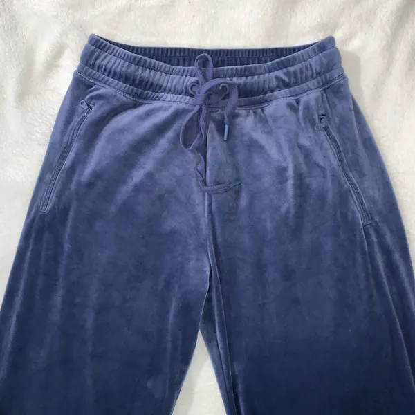 Offline By Aerie Plush Blue Velour Jogger Pants women's Size small - Image 7