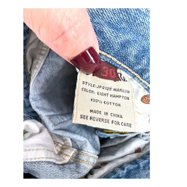 MISS ME 30 Jeans Denim Marilyn Light Wash Mid Rise Straight Leg 32" inseam - Image 6