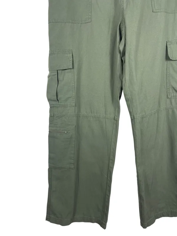 Aeropostale Aero Utility Cargo Pants Women XL Green Y2K Straight Leg Relaxed NWT - Image 3