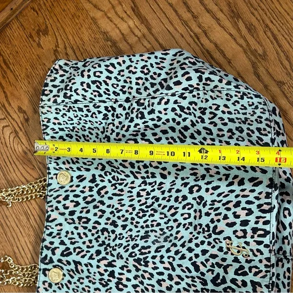 Juicy Couture | Teal Leopard Print Y2k Large Tote Bag - Image 11