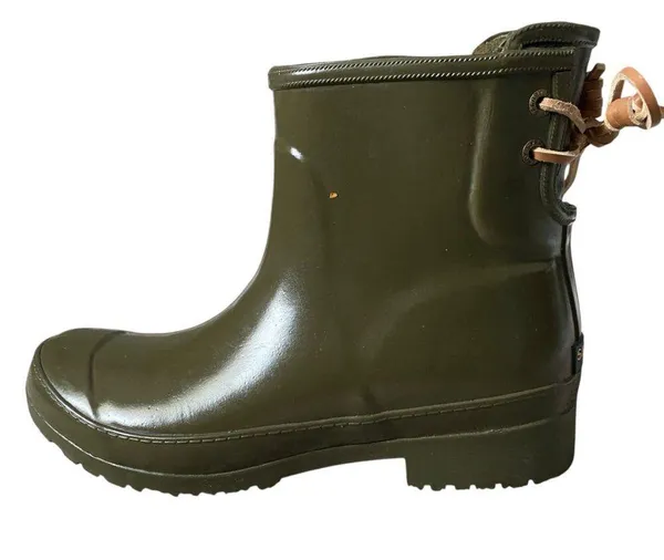 Top-Sider women's size 6 army green waterproof rubber rain boots footwear - Image 3