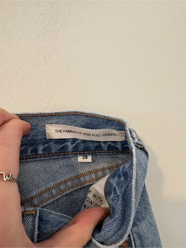 Denim Forum The Farrah High Rise Wide Leg Jean Size 28 - Image 5