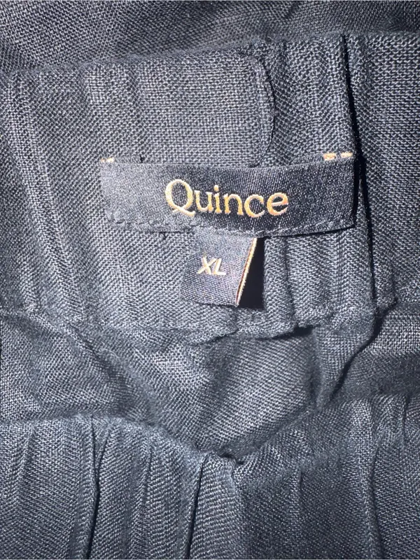 Quince 100% European Linen Midi Slip Skirt in Black - Size XL (EUC) - Image 4
