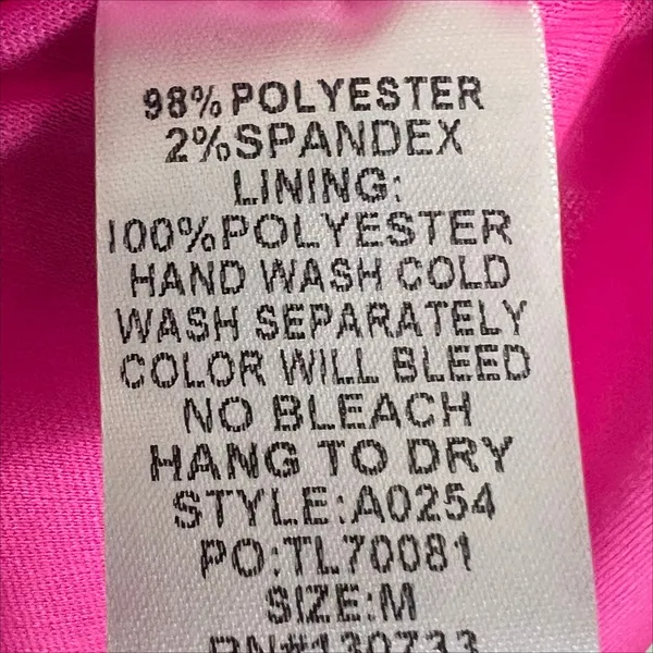 Umgee Hot Pink Smocked Bodice Puff Sleeve Ruffle Dress Size Medium - Image 6