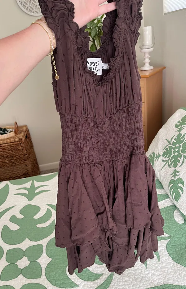 Princess Polly Romper Brown Dress - Image 3