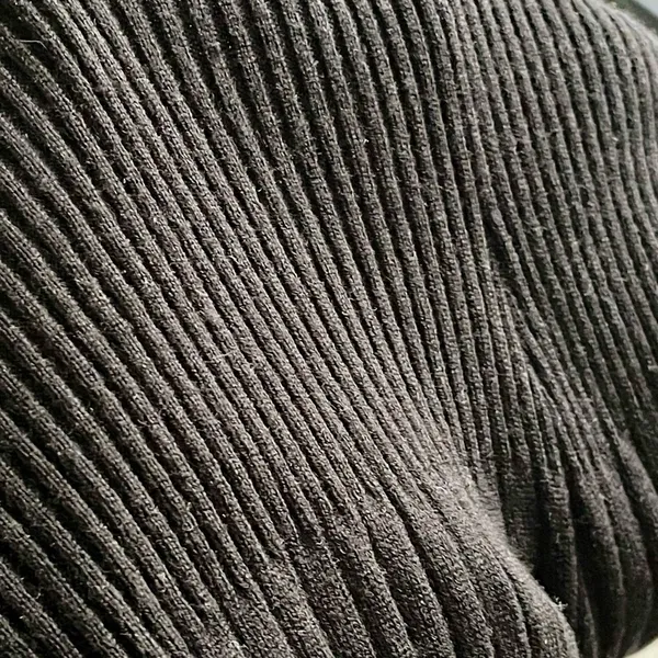 Women's Black Ribbed Pants Size M - Image 2