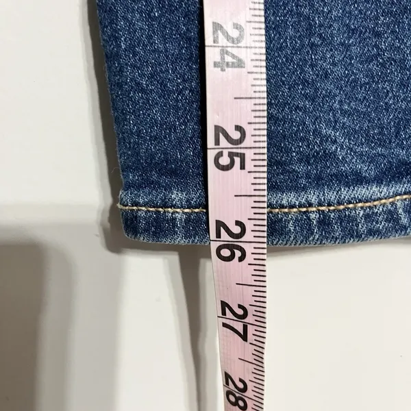 American‎ Eagle Mom Jeans Womens 4 Short Blue High Rise Stretch Denim - Image 8