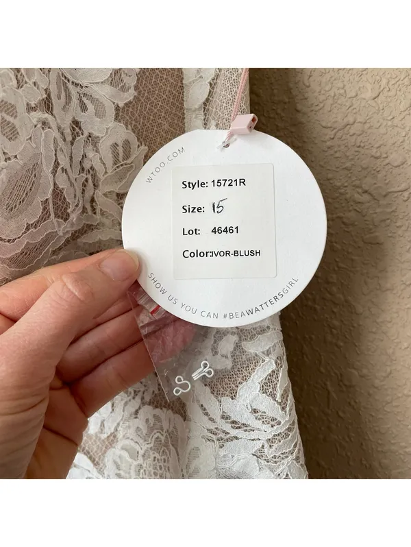 BHLDN Watters Wtoo Clarinda Gown Style 15721R Ivory Blush Size 15 Wedding Bridal - Image 9