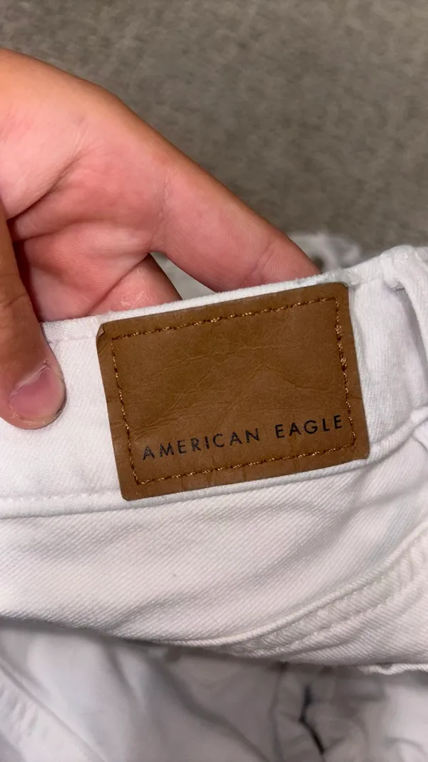 American Eagle jean shorts white - Image 4