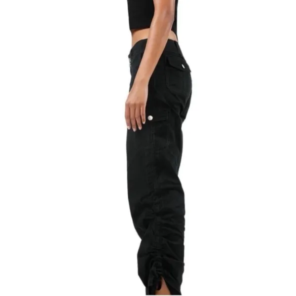 I.Am.Gia Ryder Cargo Pants Low Rise Y2K Goth Streetwear‎ Gorpcore Black XS - Image 3