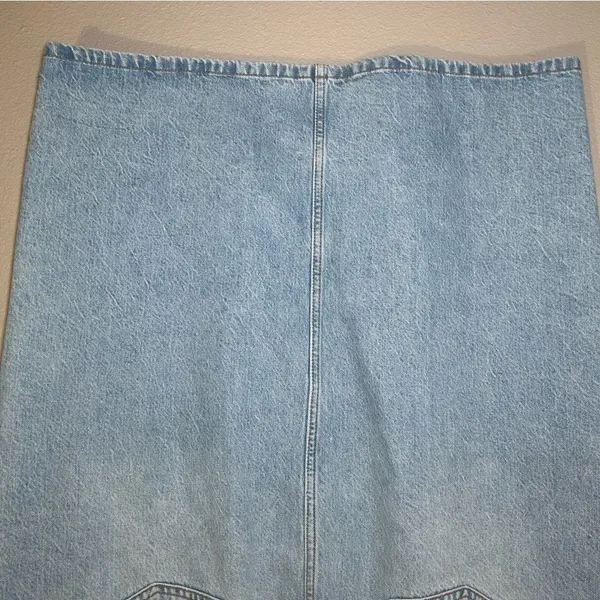 NEW Abercrombie & Fitch front slit denim midi skirt women’s plus size 18 / 34 - Image 8