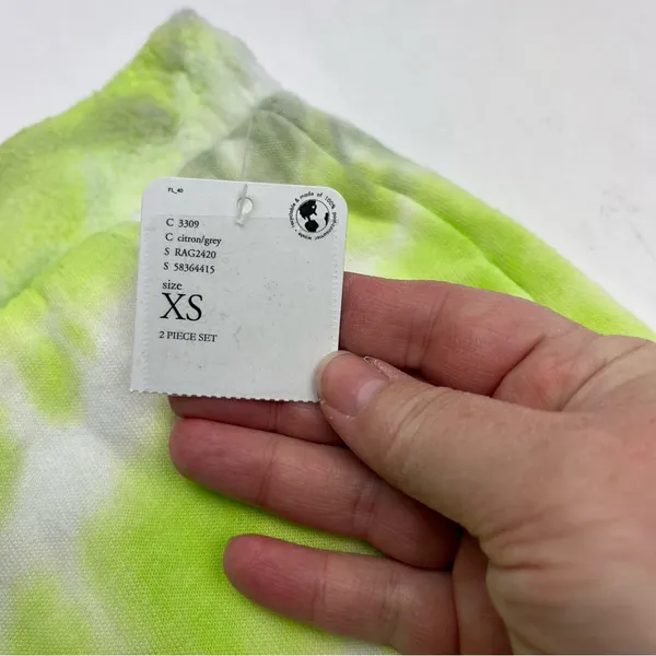 Intimately Free People Womens Size XS Lime Green Grey‎ Gray Tie Dye Shorts NEW - Image 3