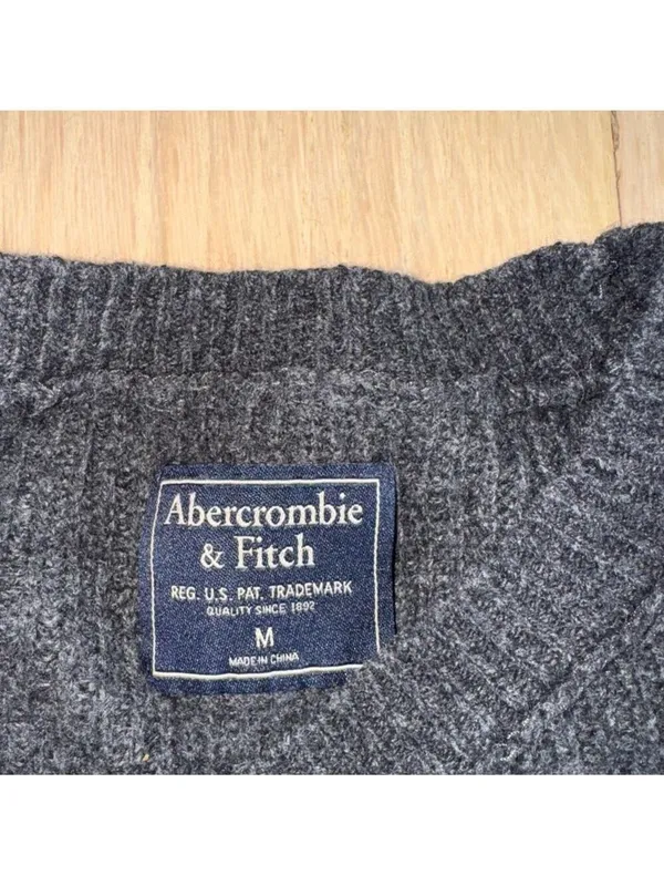 Abercrombie & Fitch Dark Gray Dress With Long Sleeves Size Medium - Image 2