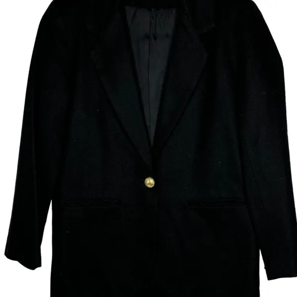 Vintage Savannah Wool‎ Black Blazer Size M - Image 3