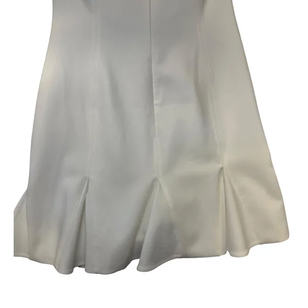 Cinq à Sept Mckenna Off the Shoulder Mini Dress White Size 10‎ Pleated Hem Crepe - Image 8
