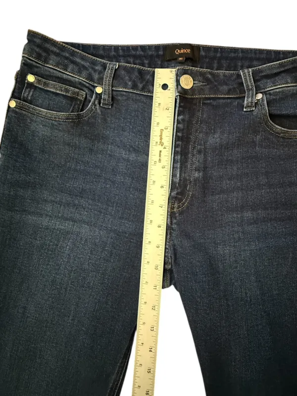 Quince Luna Stretch Flare Jeans Midnight Blue Women’s Size 31 x 32 High Rise - Image 12