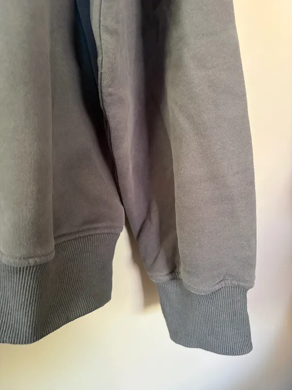 White Fox Hoodie Grey Baby Blue Graphics Size L/XL - Image 4