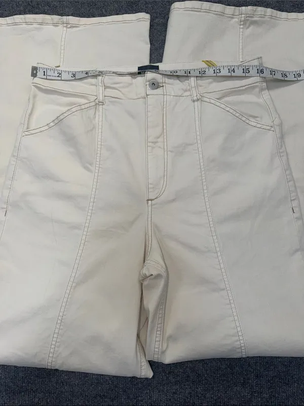 Anthropologie Maeve By Delaney Clean-Seamed High-Rise Wide-Leg Jeans size 31T - Image 5