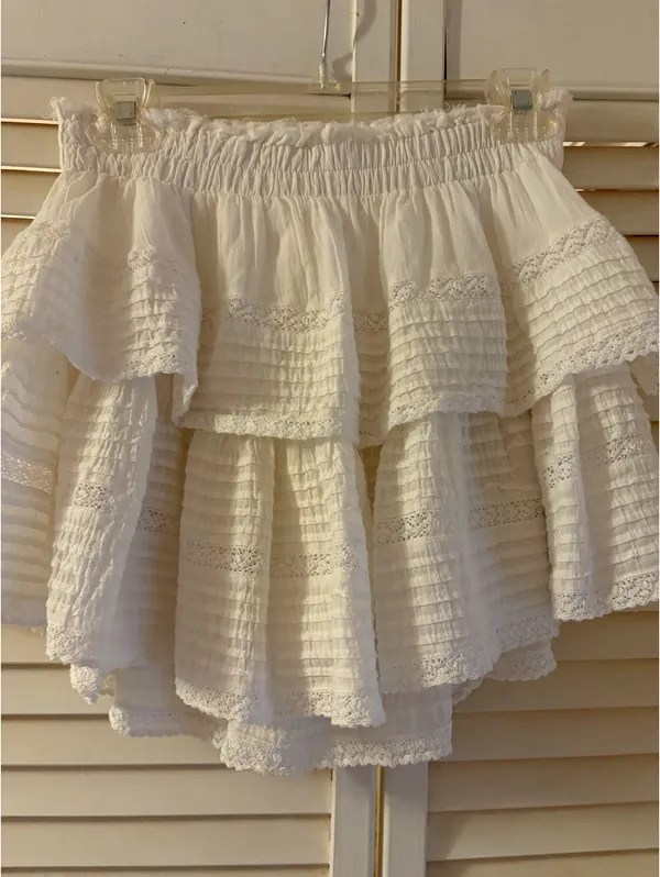Aerie White Ruffle Skirt - Image 2
