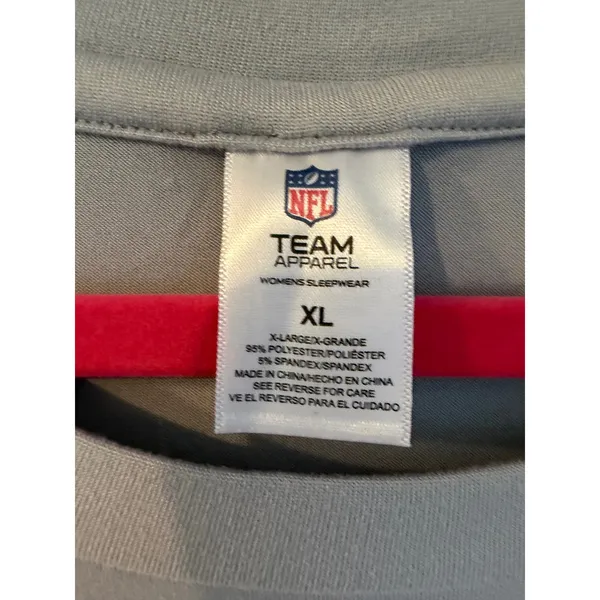 National Football League Team Apparel Pittsburgh Steelers Womens XL Grey Pink Long Sleeve Knit‎ Sleep Top NWT - Image 4